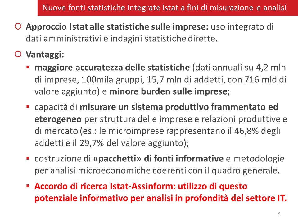 Convegno di presentazione dello Studio “Il Settore IT in Italia” Cambiamenti strutturali, opportunità e sfide